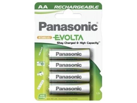 4 Batterie AA ricaricabili   Panasonic EVOLTA 2050 mAh