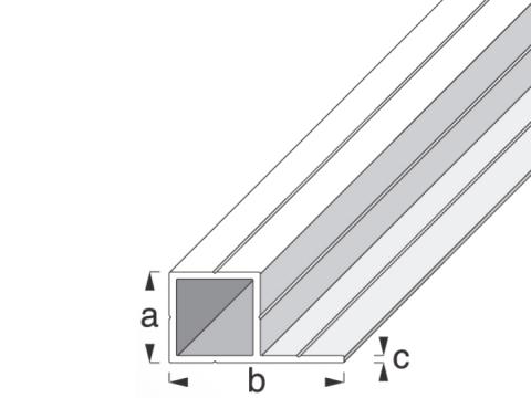 Profilato quadrato   con 1 lato   100 cm 